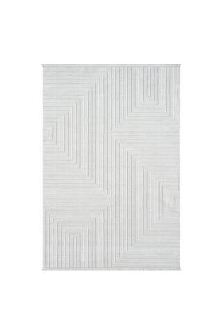 Mariesse Home Bambu Dokulu Modern Sık Dokuma Koridor Kesme Yolluk Dokuma Makine Halısı Y00597a Krem