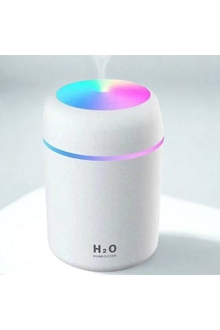 Usb Rengarenk Işıklı 300 Ml Ulrasonik Hava Nemlendirici Buhar Makinesi Ve Hava Aroma Difüzörü
