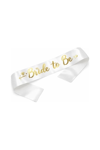 Beyaz Gold Bride To Be Gelin Nedime Kuşak Bekarlığa Veda Partisi Konsepti Tüm Yaşlar