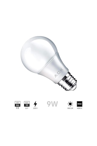 Ack E-27 9w Led Ampul 4000k Günışığı
