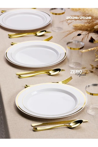 Zero Home Parti İçin Tek Kullanımlık Plastik Sofra Takımı 252576212 Diğer