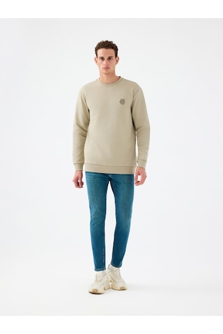 Regular Fit Erkek Sweatshirt Yeşil