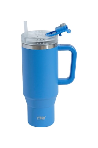 Tyeso Qq Termos Sızdırmaz Pipetli Çift Duvarlı Vakumlu 1200ml TS-8868M Mavi