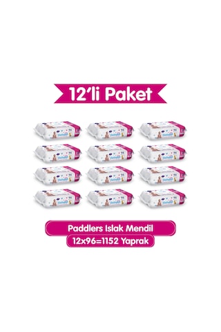 Paddlers Islak Mendil 1152 Yaprak (12x96) – Koli