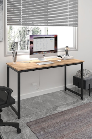 Çalışma Bilgisayar Masası Ofis Masası 60 X 140 Cm - Atlantik Çam