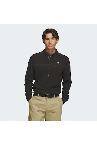 Adidas Originals Twistknit Erkek Siyah Uzun Kollu Polo Tişört Kr5432