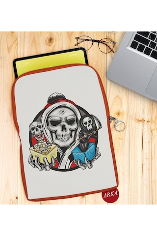 Bk Gift Kurukafa Tasarımlı Taşınabilir Koruyucu Tablet Kılıfı & O (531952861)