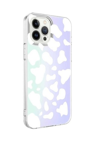 Apple Uyumlu iPhone 13 Pro Max Kılıf Zore M-blue Desenli Kapak Cow No2