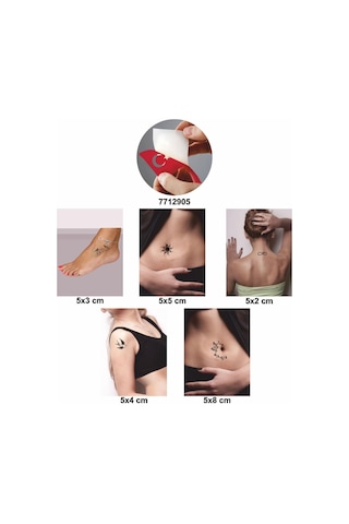 Bahar Sarhoşluğu 5 Li Set Geçici Dövme Kına Şablonu