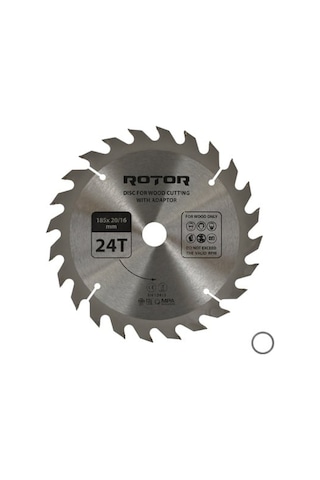 Ahşap Kesme Diski Rotor 185 20/16 Adaptörlü 24t