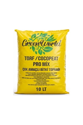 Green World 10 Litre Ithal Çok Amaçlı Bitki Toprağı Torf Cocopeat Ponza Taşı - Kokopit Özel Karışım Saksı Ha 0,250