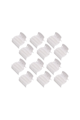 Dofolink 12 Adet Isı Yalıtımlı Saç Klampları - Saç Boyama, Perma Ve Bakımı İçin Isı Korumalı Universal Kırık Beyaz Saç Tutucuları Siyah