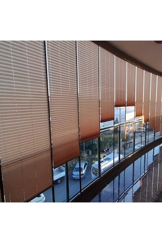 Antrasit Plise Katlanır Cam Balkon Perdesi - Ofis Perdesi - Mutfak Perdesi - Salon Perdesi -