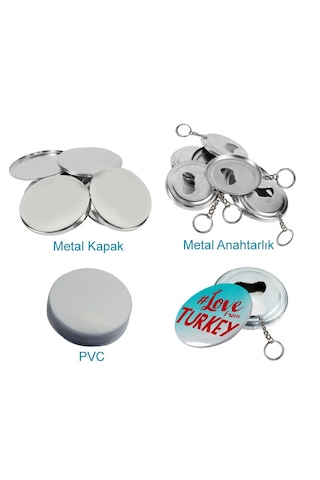 Buton Anahtarlık 58 Mm Açacak 250 Adet Sarf