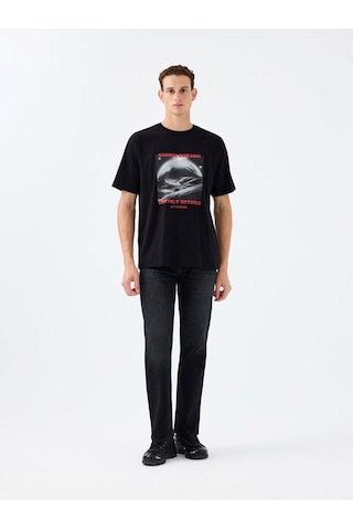 LOFT Loose Fit Erkek Tshirt K.kol Lf2041467 Q1.v1 Siyah