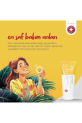 Baby Shampoo, Yenidoğanlar İçin Nazik Temizleyici, Göz Çevresine Uygun Ve Konak Görünümünü Azaltmaya Yardımcı Bebek Şampuanı, 200 Ml