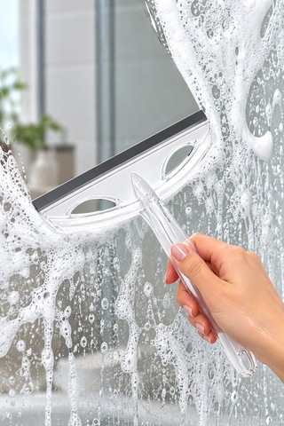 Şeffaf Camsil - Su Çekici Cam Çek - Ekstra Güçlü Silikon Suyu Tutan - Tezgah Çek Çek - 20cm Genişlik Çok Renkli