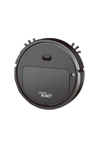 Suntek 4'ü 1 Arada Robot Süpürge Usb Şarjı Ev Evcil Siyah