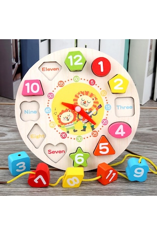 Suntek Aslan Montessori Yapboz Saat Şekli