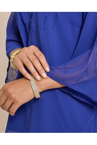 Kadın Asimetrik Kesim Şifon Curve Büyük Beden Viskon Spor Şık Bluz Saks