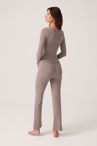 Los Ojos X Ece Vizon Modal Kumaşlı Uzun Kollu Eşofmanlı Pijama Takımı Ribbed Pj2 Vizon Vizon