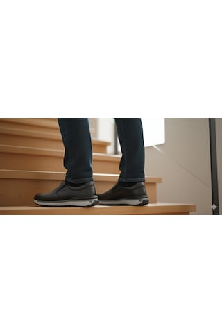 Growish Gr0416 Urban Technology Hakiki Yumuşak Deri Rahat Günlük Kullanım Erkek Ayakkabı Siyah