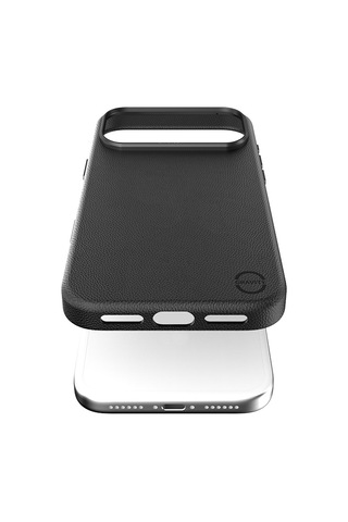 İphone 17 Pro Uyumlu Kılıf M-safe Şarj Özellikli Polimerik Deri Raptic Urban Nano Kapak Siyah Siyah