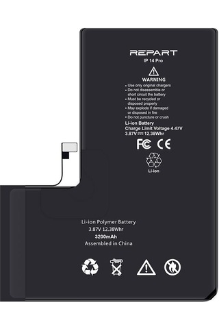 Apple Uyumlu iPhone 14 Pro  Güçlendirilmiş Yüksek Kapasite Batarya - 3200 Mah