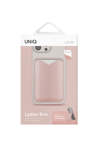 Apple Uyumlu iPhone 17 / 16 / 15 Seriler İle Kartlık Lyden Evo Cüzdan İnce Tasarım Standlı Magsafe Özellik Pembe