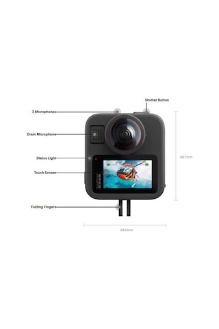 Go Pro Max 2 Siyah Aksiyon Kamerası Chdhz-311-rw