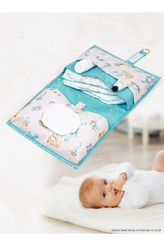 Alas baby alt bakım çantası Yeşil 24 x 44 cm Yeşil