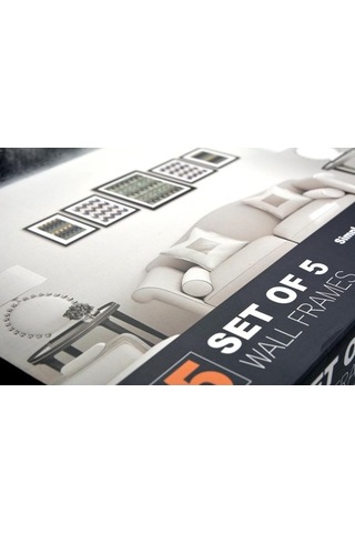 Dekoratif 5 Li Set Mdf Ahşap Çerçeve