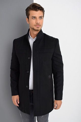 Plt8387 Dewberry Erkek Palto-siyah Siyah