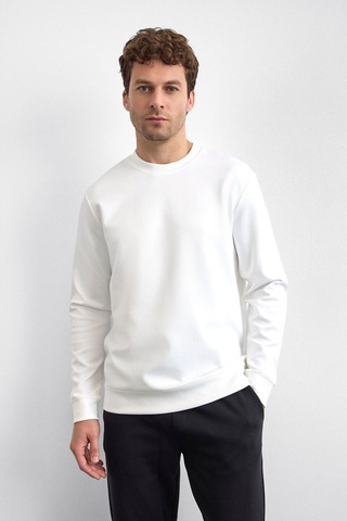 Back & Bond Erkek Sweat B35w12005 101 Beyaz Beyaz
