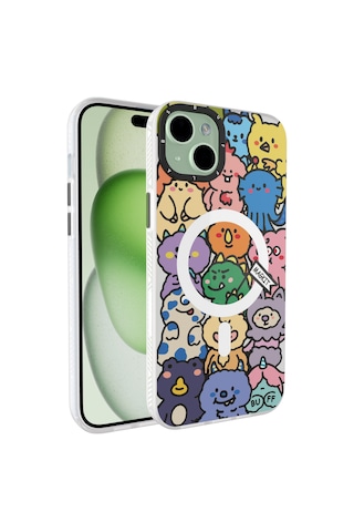 BuffiPhone Uyumlu 15 Magkit Desenli Kılıf