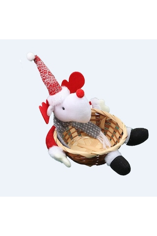 Noel Bebek Bambu Sepeti Süs Şeker Sepeti 23 19-geyik Tarzı