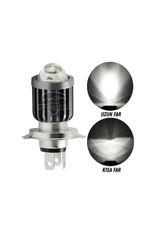 Opel Kadett E 1985-1993 H4 Led Far Ampulü Beyaz Işık Canbus Mini Lensli 2'li Set