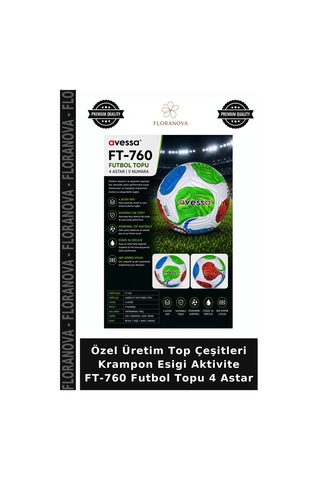 Floranova Özel Üretim Top Çeşitleri Krampon Esigi Aktivite Ft-760 Futbol Topu 4 Astar Yeşil
