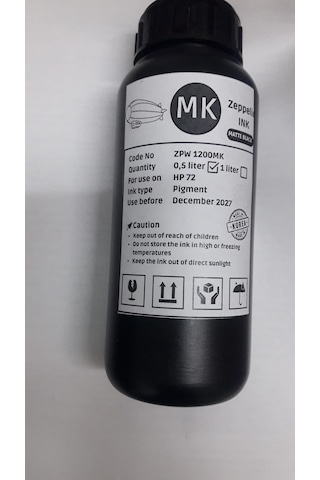 Hp Desıgnjet Plotter T770/790/795 Hp72 Mürekkep Serisi Matteblack Pıgment 500ml.