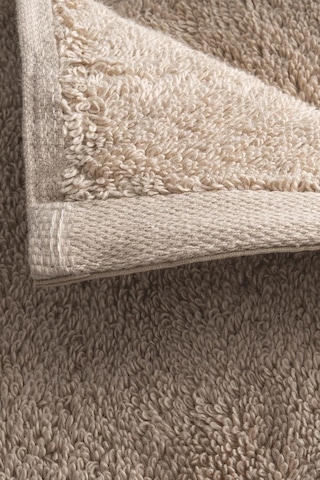 Ecocotton Pure Cotton Bej Bez Bordürlü %100 Organik Pamuk 2'li El Havlusu Seti - 30 50 Cm Bej