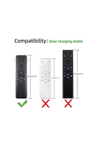 Maiyame Samsung Uyumlu Uzaktan Kumanda İçin Güneş Enerjili Silikon Korumalı Kılıf - Kırılmaya Dayanıklı, Kırmızı Renk