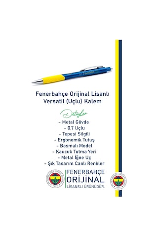 Fenerbahçe Metal Gövde Versatil Uçlu Kalem 0.7 Kutulu 001