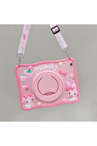 Apple Uyumlu iPad Air 13inç M2/m3 Kılıf Cute Dolls Standlı Eğlenceli 3d Karekterli Çocuk Kılıfı Kılıf