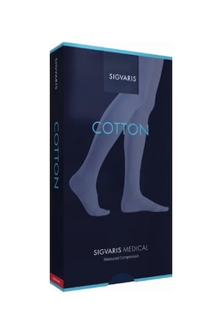 Sigvaris Cotton Diz Altı/Diz Altı Varis Çorabı (Ccl1 Düşük Basınç) Siyah CCL1 L Açık Uzun