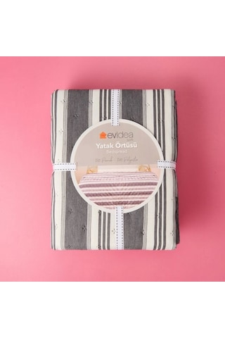 Evidea Soft Londra Çift Kişilik Yatak Örtüsü - Antrasit - 200x230 Cm Antrasit