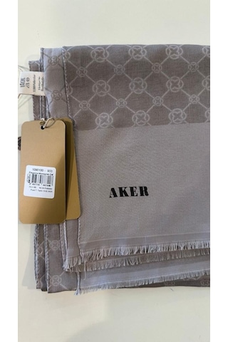 Aker Elegance Monogram Şal 001 Gri