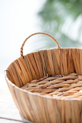 Wicker Hasır Ekmek Sepeti - 27 Cm Kahverengi