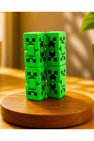 Minecraft Creeper Fidget Küp Sınırsız Minecraft Küpü Stres Giderici Dekoratif Figür