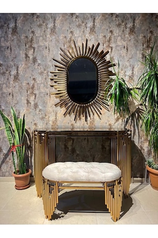 Ekgconcept Piyano Model Lüx Dresuar Takımı Paslanmaz Kararmaz Lak Kaplama Gold