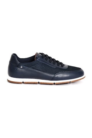 Tuna Hakiki Deri/tekstil Lacivert Erkek Sneaker Ayakkabı - 241336 Lacivert